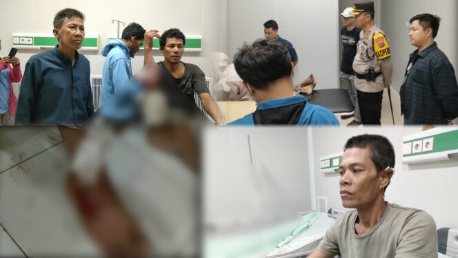 
 Kapolres Banyuasin Didampingi Kasat Reskrim, Sambangi 2 Warga Terluka Tembak Diduga Dari Pelor Polisi