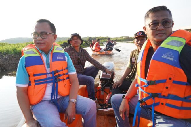 
 Pj Bupati Hani Syopiar Rustam : Alhamdulillah Sungai Boom Berlian Sepanjang 890 Meter Telah di Normalisasikan