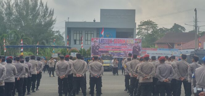 
 Kapolres Lubuklinggau AKBP Bobby Kusumawardana Pimpin Gladi Sispamkota
