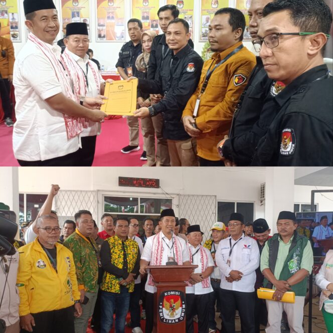 
 Ribuan Masyarakat Sambut Kedatangan ROIS di Kantor KPU Lubuklinggau