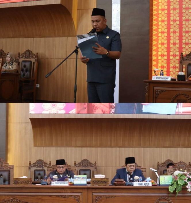 
 Sekda Sampaikan Nota Keuangan dan Raperda APBD Perubahan 2024