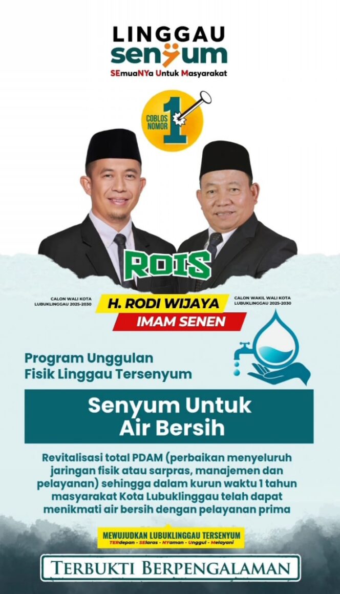 
 Revitalisasi Air Bersih Langsung Konsumsi, dari ROIS untuk Semua Masyarakat