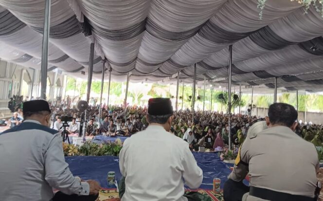
 Polsek Muara Lakitan Kawal Pengamanan Pengajian Akbar Peringatan Harlah NU Ke-102 dan Isra’ Mi’raj Nabi Muhammad SAW