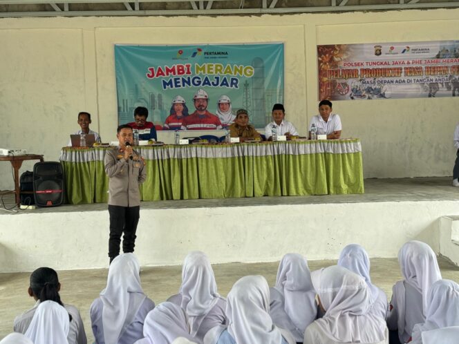 
 Peduli Generasi Muda, PHE Jambi Merang bersama Kepolisian Ajak Pelajar Perangi Judi Online