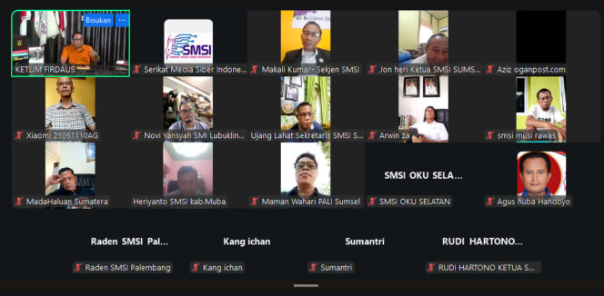 
 Rapat Khusus SMSI Kabupaten/Kota Se-Sumsel, Ketum Firdaus Perjuangkan Stimulus Ekonomi untuk Pers