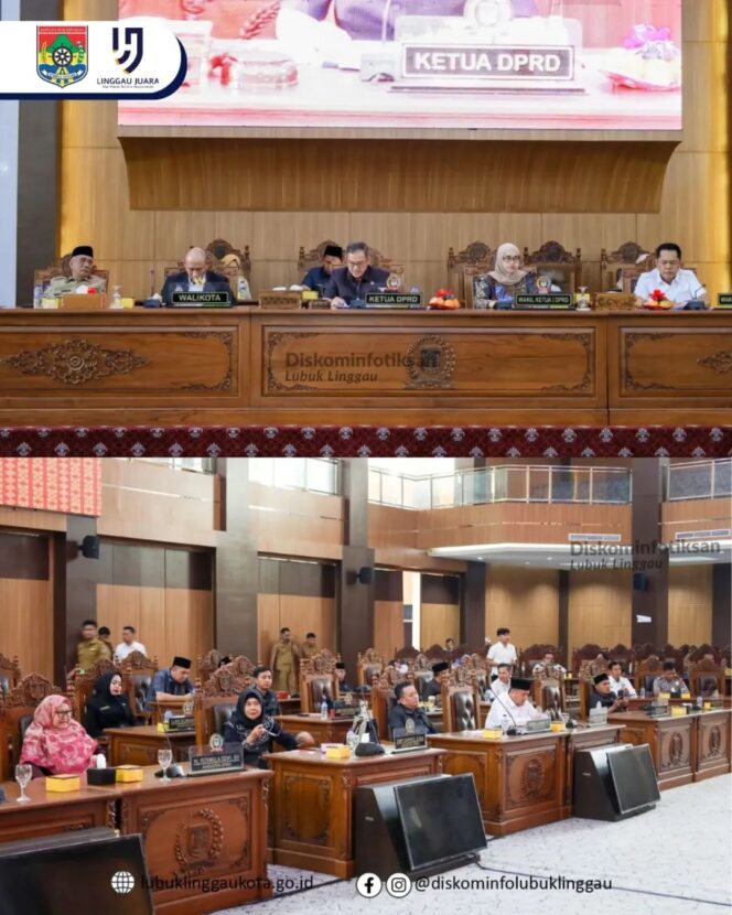 
 Wali Kota Lubuk Linggau Hadiri Paripurna DPRD, Sampaikan 1 Raperda Usulan Pemkot dan 5 Raperda Inisiatif DPRD