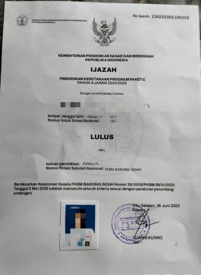 
 Dugaan Praktik Bisnis Ijazah Paket di OKU Selatan Jadi Sorotan, APH Didesak Turun Tangan