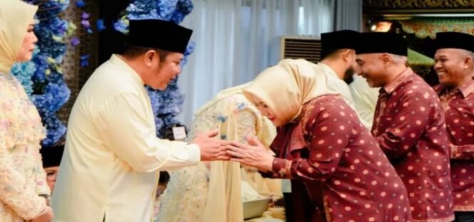 
 Bupati Musi Rawas Hj Ratna Machmud Bersama Wabup, Silaturahmi ke Gubernur Sumsel