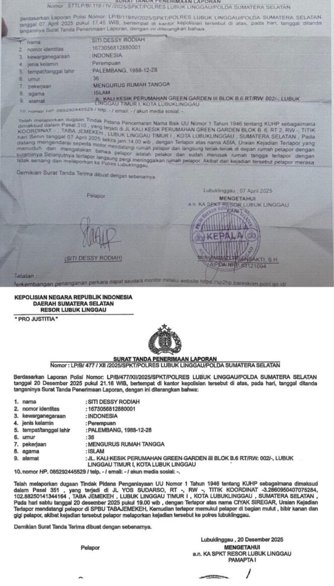 
 Senin-Selasa, Penyidik Polres Lubuk Linggau Akan Menyerahkan Pelaku Pencemaran Nama Baik dan Penganiayaan Kepihak Kejaksaan