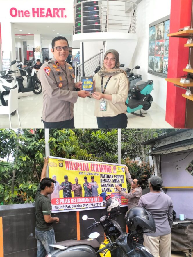 
 Kapolsek Seberang Ulu II Bersama Bhabinkamtibmas Sambangi Kantor Honda Astra Motor Plaju
