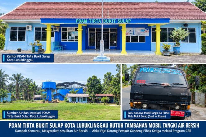
 Ahlul Fajri dan Rekan Ajak Pihak Ketiga Berkontribusi, Lubuklinggau Butuh Tambahan Mobil Tangki Air Bersih